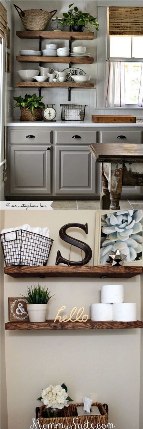 No bend, no wobble, no sag. 16 Easy and Stylish DIY Floating Shelves & Wall Shelves ...