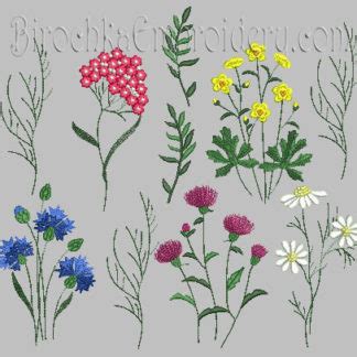 And now you can make one of your very own! Wildflowers set machine embroidery designs - Birochka ...