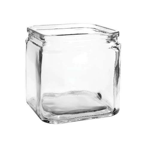 Clear Cube Vase Wlip 5 X 5 Packed 12 Per Case