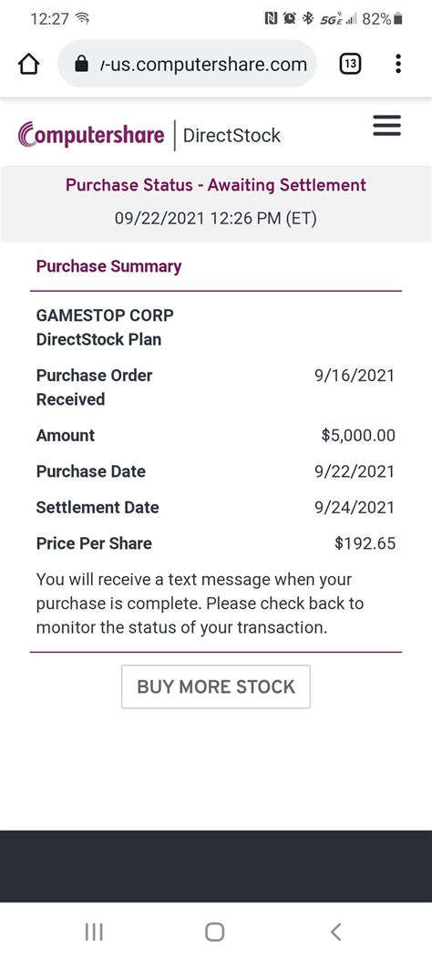 Computershare Buy Went Through Today More To Transfer After My Account