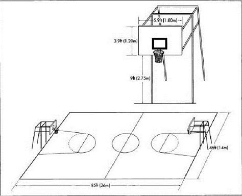 Dimensions Of A Basketball Court A Creative Mom
