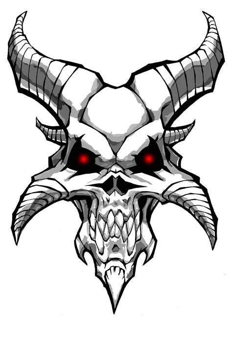 Demon Skull By Williamsquid On Deviantart Demonios Diablos En 2019