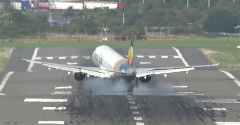 Plane Blown Off Runway By Powerful Winds Forcing Pilot Into Second