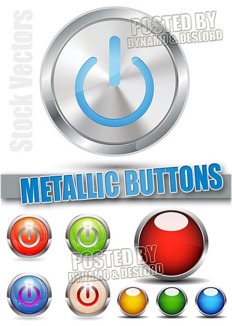 Metallic Buttons Stock Vectors Avaxhome