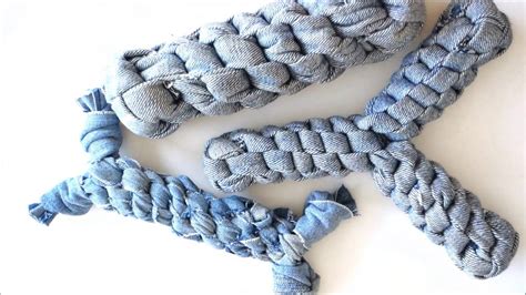 Diy Denim Dog Toy Tutorial Recycled From Old Jeans Youtube