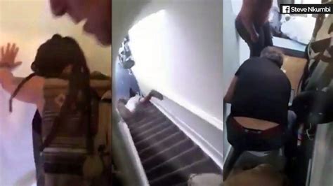 video shows airbnb host shoving guest down staircase abc7 san francisco