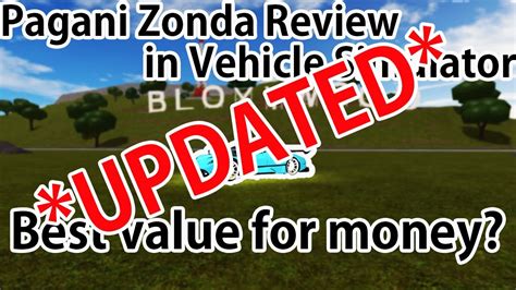 Updated Pagani Zonda Review Roblox Vehicle Simulator Youtube