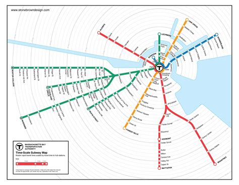 Boston Subway Time Scale Map 2200 X 1700 Xpost From Rboston