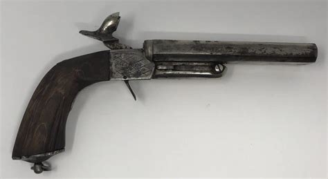 Hand Cannon Original Civil War Period Pinfire 44 Caliber Double