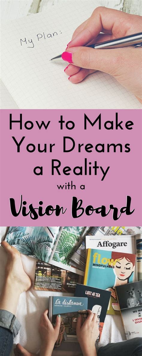 How To Make Your Dreams A Reality With A Vision Board Making A Vision