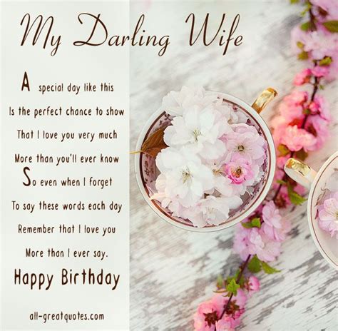Happy Birthday Cards For Wife Wife Birthday Quotes Birthday Wishes