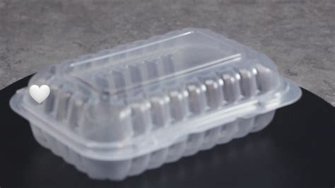 6x6 Disposable Pp Polypropylene Burger Hinged Takeout Transparent Clear