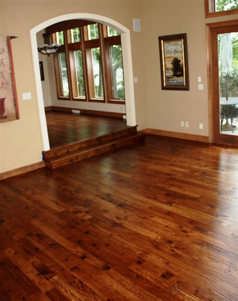 Handcrafted By Schmidt Finished Hickory Hand Scraped Floor