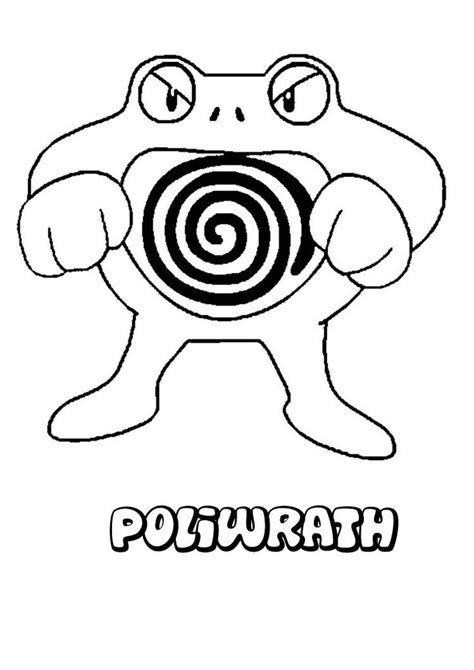 Poliwag Pokemon Coloring Page Sketch Coloring Page