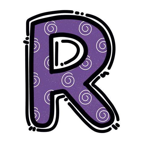 letra del alfabeto r png diseño lindo de color púrpura PNG