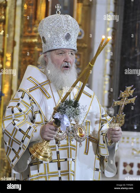 Russian Orthodox Patriarch Kirill Conducts Night Christmas Service In