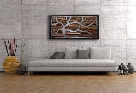 Handmade Reclaimed Wood Wall Art Made Of Old Barnwood And Rustic Steel