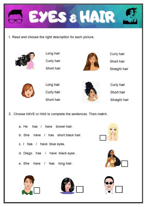 Hairstyles Interactive Worksheet Essay Writing Skills English