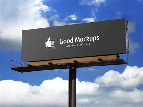 realistic outdoor advertising billboard mockup psd  good mockups  dribbble