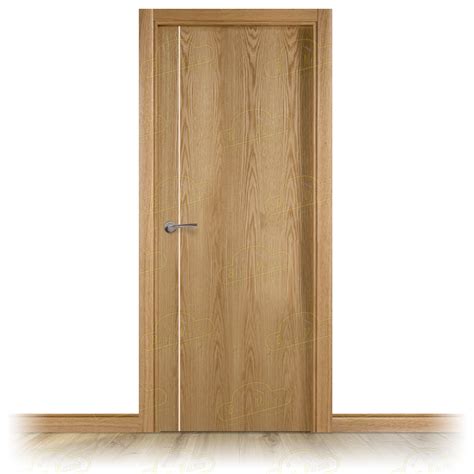 Puertas lisas modernas | puerta block interior lisa moderna serie l1g1b roble
