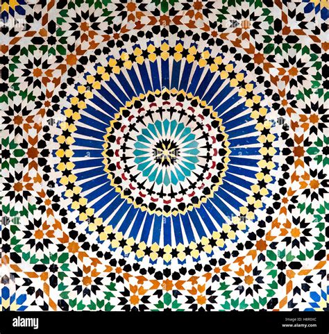 Mosaic Kasbah Telouet Morocco The Colorful Geometric Patterns Of