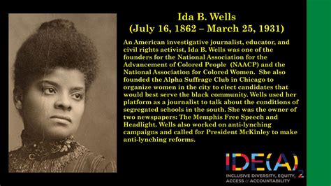 Black History Month Spotlight Ida B Wells St Marys College Of Maryland