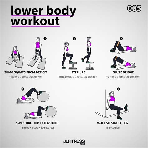 Lower Body Workout Plan Pdf Printable Templates Free