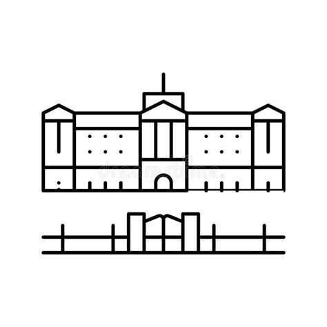 Illustration Vectorielle De Licône Du Palais De Buckingham