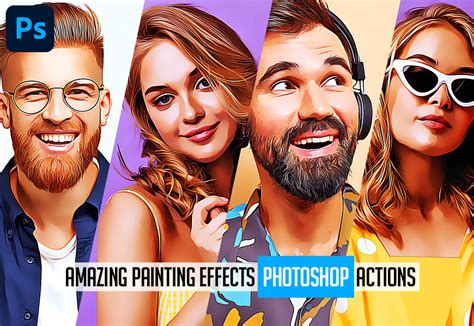 Amazing Painting Effects Photoshop Actions Graphic Design Junction