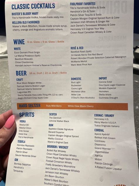Menu At Dave And Buster’s Chattanooga Pub And Bar Chattanooga