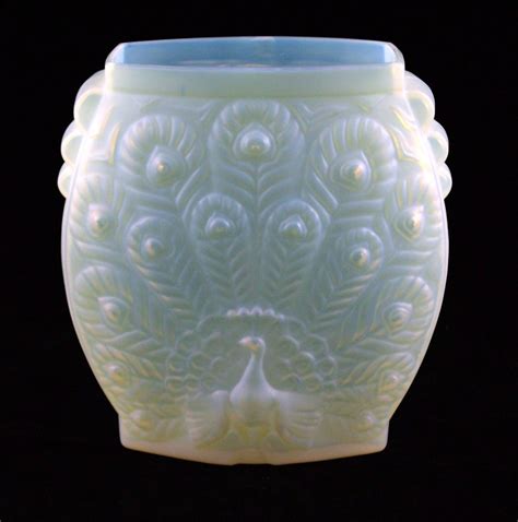 Etling Opalescent Glass Vase Etling Opalescent Glass Peaco Flickr