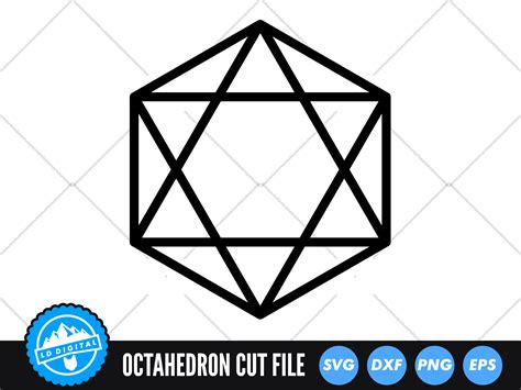 Octahedron Svg Sacred Geometry Cut File Platonic Solids Svg By Ld
