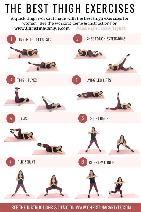 Thigh Exercises For Tight Toned Inner And Outer Thighs Best Thigh Exercises Thigh Exercises