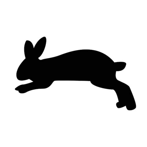 Premium Vector Rabbit Running Silhouette Vector Design