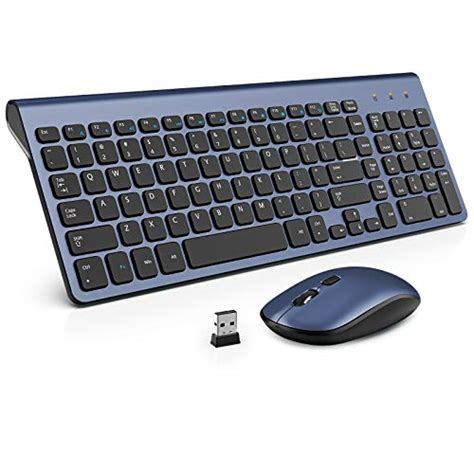 Wireless Keyboard Mouse Combo Wisfox 24ghz Slim Full Size Wireless