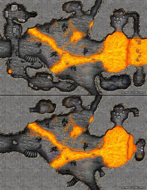 Volcanic Lair Free Version Tom Cartos Fantasy World Map Dungeon