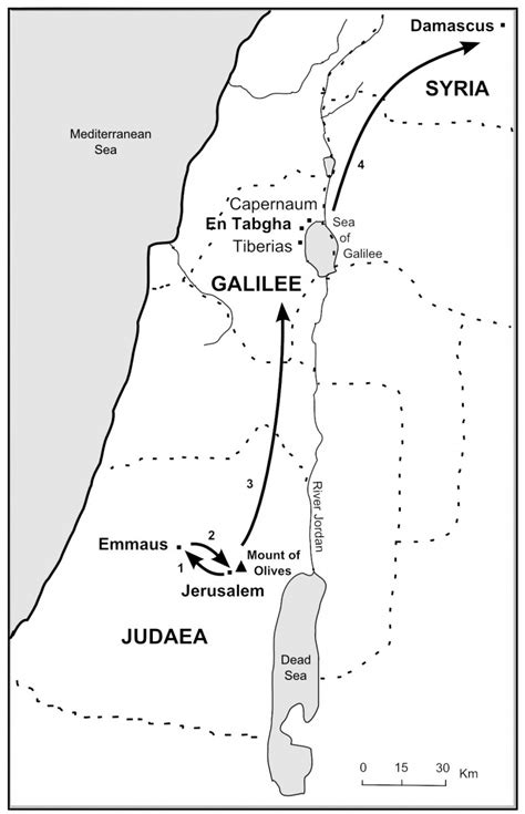 Map Of Jesus Journey To Jerusalem In Luke Download Them And Print