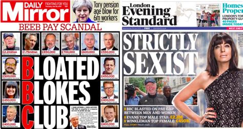 strictly sexist how the uk newspapers reacted to the big bbc pay reveal