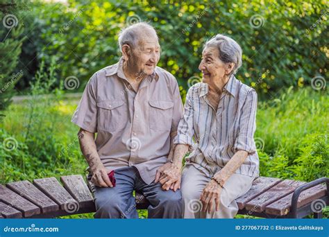Elderly Couple In Love Senior Husband And Wife Holding Hands And Bonding With True Emotions