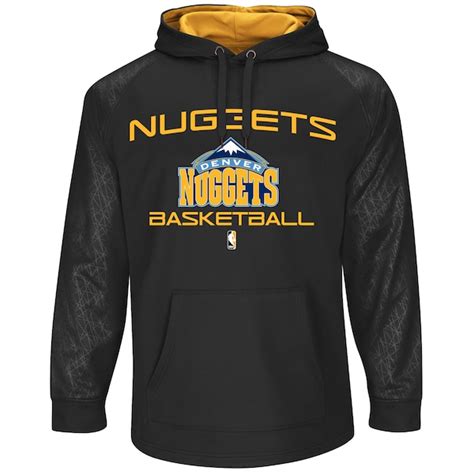 Mens Denver Nuggets Majestic Black Jump Off Pullover Hoodie Nba Store
