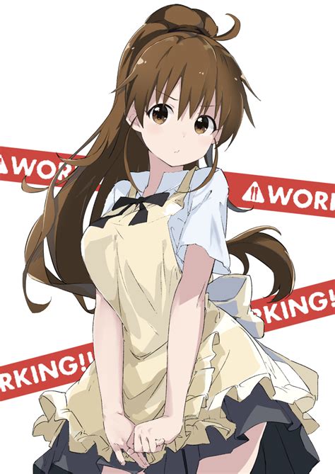 Rauto Taneshima Popura Working Absurdres Commentary Request Highres Girl Ahoge Apron