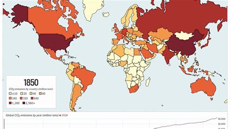 An Animated Map Of The Last 160 Years Of Carbon Emissions Worldwide