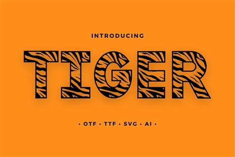 Tiger Fonte Por Brown Cupple Design Creative Fabrica