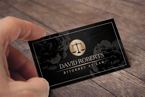 Lawyer Attorney At Law Elegant Black Floral Business Card Zazzle Lawyer Business Card