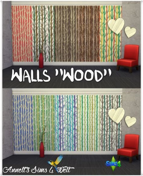 Annett`s Sims 4 Welt Wood Walls • Sims 4 Downloads