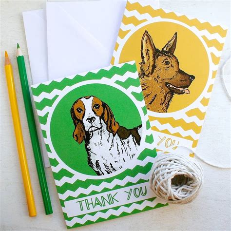 Literally stole all inspiration from the internet because i lack all creativity, but at least i can copy somewhat all right. Dog Thank You Card By Laura Crow | notonthehighstreet.com