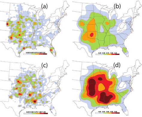 A Comparison Of Tornado Frequency Maps Based On Data For The Period