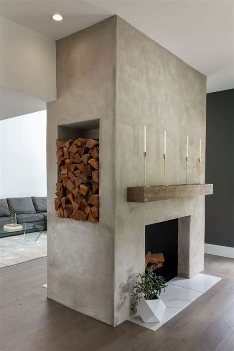 37 Stylish And Catchy Concrete Fireplaces Digsdigs