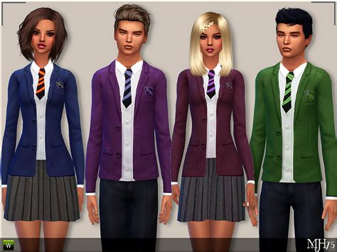 The Sims Resource S4 School Uniform Teens
