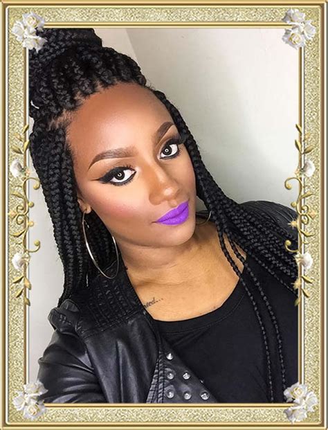 Top Box Braids Hairstyles For Black Women Flamegeuss Com